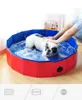 Piscina plegable para perros Piscina plegable de plástico duro para perros Bañera portátil para mascotas Perros y gatos Piscina para mascotas para interiores y exteriores