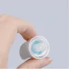 Bouteilles de pompe de pulvérisation sans air en plastique PP givré avec couvercle blanc pour lotion de sérum de soin de la peau Récipients cosmétiques rechargeables de taille de voyage