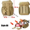 Utomhusväskor Military EDC Tactical Bag Midjebältespaket Jaktväst Nödverktyg Första hjälpen-kit Camping Survival Pouch 230630