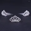 Pinzas para el cabello FORSEVEN, tiaras de cristal brillante a la moda, peines de estilo corona, tocados para novia, accesorios de joyería para boda