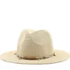 Mannen en Vrouwen Zon Bescherming Strooien Hoed Panama Stijl Zonnehoed Zomer Outdoor Reizen Anti-Uv Strand Cap Grote rand Visserspet