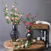 Fleurs décoratives Branches de fleurs de prunier simulées Artificielle Vintage Élégant Maison Salon Décoration de table Diverses plantes éternelles
