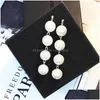 Dangle Chandelier Fashion Long Pearl Earrings For Women Hyperbolic Faux Simated Big Hypoallergenic Tassel Drop Wedding Bride Deliv Dhkfg