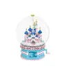 Diecast Model 950pcs Ball Ball Build Build Build Architecture Rotate Castle LED LID 3D Mini Diamond Bricks DIY Gift 230705