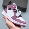 Kid Jordan 1 Retro 1s Shoes Jumpman 1 Shoes boys girls Big Kids Trainers Atmosphere Patent Bred baby infant toddler Dark Mocha Pink youth childrens sneakers