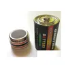 Scatole portaoggetti Bidoni Batteria Secret Stash Diversion Pill Box Dimensione media Herb Tabacco Jar Den Contenitore di denaro 25X49Mm Lega di zinco Dro Dhija