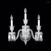 Wall Lamp Big 3 Heads Purple Red Crystal Fixture Lighting Led Candle Light For El Lobby Villa Living Room Bedroom Home Sconce