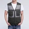 Gilets pour hommes été décontracté Cargo gilet multipoches lâche épaule respirant fermeture éclair filet XL4XL 230705