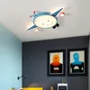 Люстры мультфильм самолет детская комната люстра освещение Living Living Laving Laster Luster de Plafond Светодиодный потолок для детей мальчиков