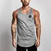 Erkeklerin tank üstleri marka giyim yaz singlet'leri erkek gömlek vücut geliştirme ekipmanı fitness fitness fiting stringer tanktop yeleği 230704