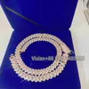 Designer Jewelry Pass Diamond Tester VVS Moissanite Hip Hop Collier Argent 925 Iced Out Bling Diamond Cuban Link Collier