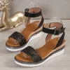 Sandales pour femmes 2023 été cheville Wrap plate-forme grande taille compensées gladiateur femme Rome Zapatillas Mujer