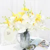 Dekoratif çiçekler 20 kafa yapay çiçek orkide düğün buket sahte phalaenopsis parti ev dekor yatak odası masa üst süs eşyaları