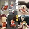 Hondenkleding HOOPET Pet Dog Cat Four-Feet Jumpsuit Chinees Jaar Traditioneel Tang Suit Kostuum Gewatteerde Warme Fleece Gevoerde Jas Jas 230704