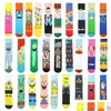 Men'S Socks Mens Men Women Cotton Funny Colorf Cartoon Character Happy Pattern Creative Calcetines Hombre Divertido Skarpetki Sokken Dhvhm