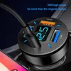 Mise à niveau de voiture 66 W chargeur de voiture adaptateur allume-cigare à charge rapide 4 ports USB A + USB C chargeur de téléphone à charge rapide pour iPhone Xiaomi Samsung