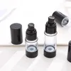 15ml 30ml 50MLClassic Black Vacuum Airless Pump Bottle Cosmetic Essence Oil Lotion embalagem Recarregável Frasco F2017486 Erbll