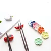 Pauzinhos Rack Japonês Criativo Suporte de Cerâmica Suporte de Travesseiro Desenho Animado Cozinha Utensílios de Mesa Decoração