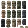 Casquettes De Cyclisme Masques Tout Terrain Mticam Clava Fl Bouclier Tactique Tête Foulard Er Chasse Camouflage Militar Cou Warme Drop Deliv Dhrem