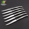 Knivar Jaswehome 6st Steak Knives Serred Edge Sharp Light Premium Diskmaskin Säker rostfritt stål Knivset Laguiole Sierware