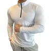 Herr T-shirts Höst vinter Kompression Långärmad Herr Löpning Fitness T-shirt elastisk Quick Dry Sport Bodybuilding utomhus Träningsskjortor J230705