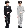 Suits Lolanta 5pcs Siyah Toddler Boys Düğün Resmi Çocuk Takım Sekreter Elbise Parti Taşıyıcısı 3-12 Yıl Çocuk Beyler Suithkd230704