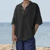 القمصان غير الرسمية للرجال جوفاء قميص متماسكة سترة أزياء فضفاضة كبيرة الحجم الحياكة