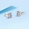 Stud Earrings GRA Certification Radiant Cut Moissanite Engagement Lab Diamond Silver S925 Luxury For Women