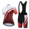 Cykeltröja Set RXKECF Summer Womens Bib Shorts Wear Racing Cykelkläder Kits Feminino Cykelkläder Kostymer Ridning 230705