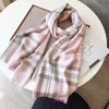 Designer Luxury Bur Home scarves for sale Scarf Womens Autumn and Korean Edition Double sided Plaid Office Air Conditioned Room Shawl Thickened Dual purpose Ve