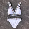 Kadın mayo ayı baskı mayo v boyun bikini bölünmüş mayo kadın giyim boyutu S-XL