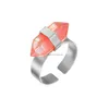 Солисью кольцо новое гексагональное призму кварцевые кольца для женщин Мужчины, исцеляя кристаллическая точка, чакра, тигр, натуральный камень