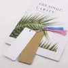 Bookmark Set of 120 Kraft Paper Bookmark Blank Cardstock Bookmark Kit with 60pcs Colorful Tassel Pendant Ideal for DIY Projects 230704