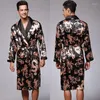 Women's Sleepwear Women 3 Pieces And Men Robe Satin Silk Couple Pajamas Set