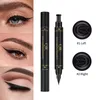 Eye Shadow/Liner Combination QIC Double-ended Stamp Eyeliner Waterproof Quick-drying Left And Right Wing Seal Eyeliner 2pcs 230705