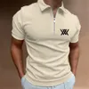 Men's Polos Men's Polo Shirt Summer HighQuality Casual Daily Golf Wear Short Sleeve Striped Men's Shirt Lapel Zipper TShirt Top 230704