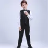 Suits Lolanta 5pcs Siyah Toddler Boys Düğün Resmi Çocuk Takım Sekreter Elbise Parti Taşıyıcısı 3-12 Yıl Çocuk Beyler Suithkd230704