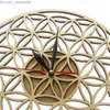 Wall Clocks Flower of Life Intersect Rings Geometric Wooden Wall Clock Sacred Geometry Laser Cut Clock Watch Housewarming Gift Room Decor Y200109 Z230706