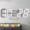 Wall Clocks Modern 3D LED Wall Clock Digital Alarm Clock Date Temperature mechanism Alarm Snooze Desk Table Clock in retail box 5pcs Z230706