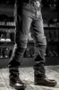 Męskie jeansy męskie czarne jeansy dla motocyklistów motocyklowe spodnie jeansowe męskie rozciągliwe oryginalne spodnie spodnie terenowe odzież ochronna 4xl Plus rozmiar 230705