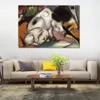 Moderno dipinto a mano astratto su tela maiali Franz Marc pittura a olio Home Decor per camera da letto