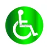 Naklejki samochodowe 13CM13CM okno samochodu niepełnosprawny wózek inwalidzki dla osób niepełnosprawnych okrągłe okno samochodu naklejki odblaskowe dekoracje pcv modny samochód naklejki x0705