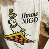 Men's T-Shirts 2023ss White T-shirt Men Women Bamboo Cotton Short Sleeve Harajuku Dog Duck Love Print T Shirt I Know Nigo Hip Hop Tops Tee T230705