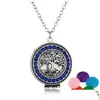 Pendant Necklaces Arrival Tree Of Life Aromatherapy Necklace Crystal Rhinestone Locket Essential Oil Diffuser For Women Fashion Drop Dhegt