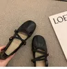 Zapatos de vestir Bailamos Zapatos de mujer Diseñador de la marca Mary Janes Zapatos Mujer Punta cuadrada Japanned Leather Flats Vintage Narrow Band Mocasines 230705