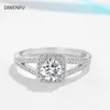 Cluster Rings 2023 Wedding S925 Sterling Silver Diamond For Women Square Couples Jewlery Fashion Ring Luxury Gift Loves