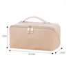 Cosmetic Bags Travel Toiletry Bag Great Capacity Double Zippers Storage Pouch Faux Leather Makeup Brush Lipstick Tool