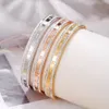 Vackra Micro Pave romerska siffror armband rostfritt stål armband smycken för kvinnor present