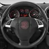 Steering Wheel Covers Car Steering Wheel Cover Soft Black Artificial Leather For Fiat Grande Punto Bravo Linea 20072019 Qubo Doblo Opel Combo x0705