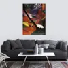 Landscape Abstract Canvas Art Deer in The Forest Ii Franz Marc Painting Handcrafted Exotic Decor for Tiki Bar